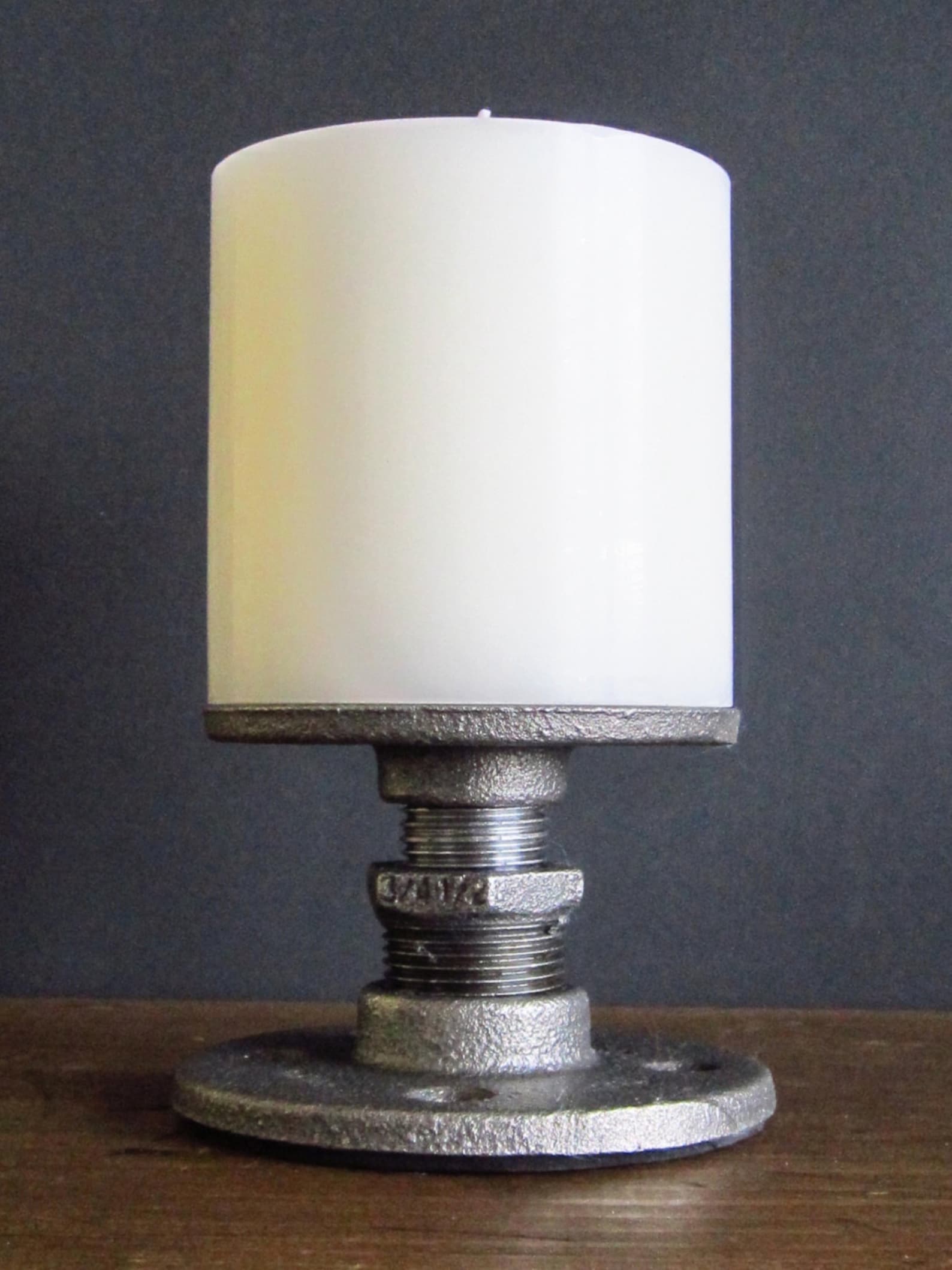 Small Industrial Pipe Candle Holder Etsy