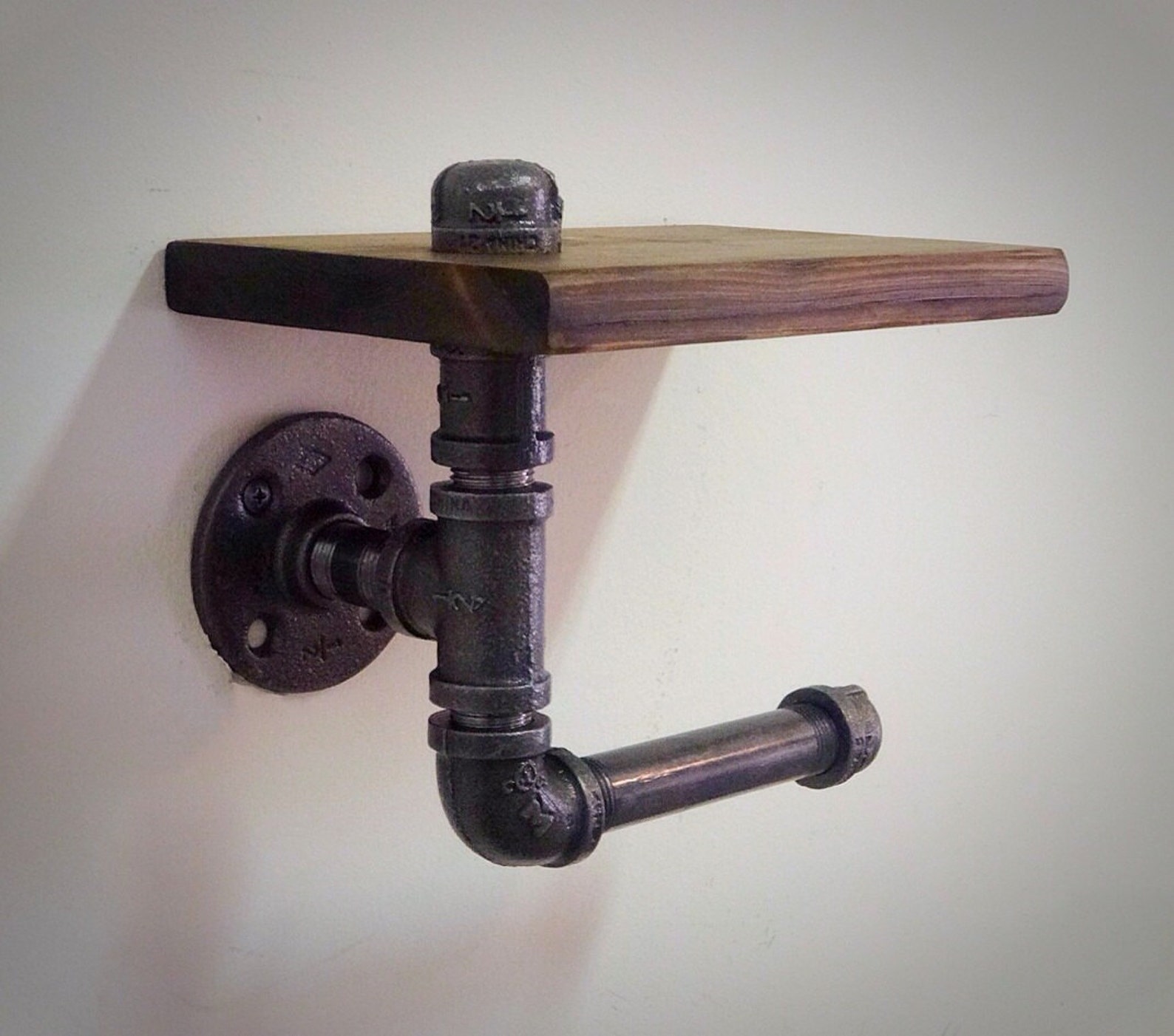 Vintage Industrie-Rohr Toilettenpapierhalter – Wandhalter Im Retro-Design | Aus Eisen | Vielseitig Für Bad & Flur