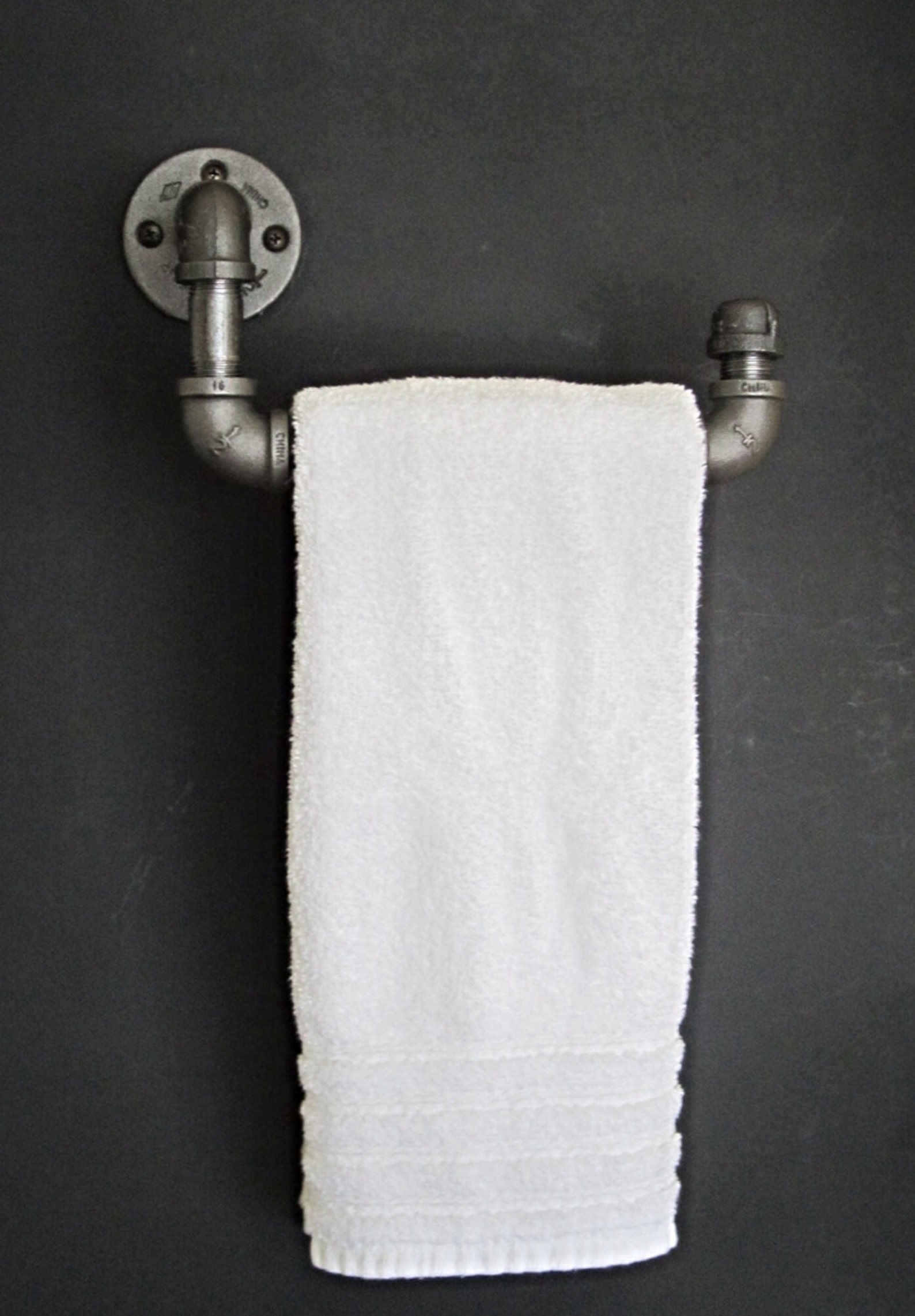 Industrial Pipe Hand Towel Bar Etsy