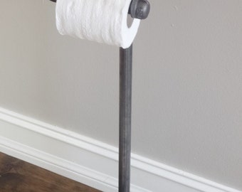 Industrial Pipe Standing Toilet Paper Holder