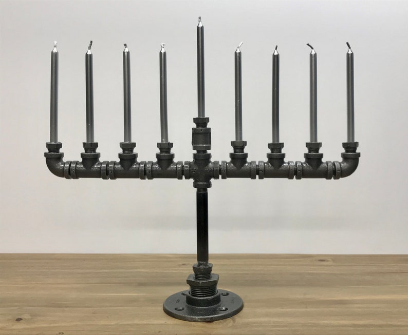 Industrial Pipe Menorah image 5