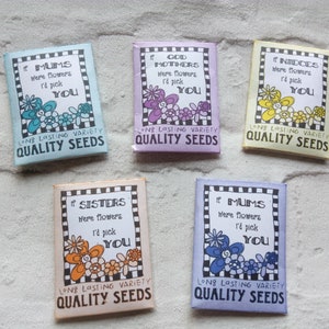 Mini Seed Pack Wild Flower Seeds Seed Pack Seeds For Mum Mothers Day Gift Garden Gift Seed Bomb Alternative Garden Seeds image 2