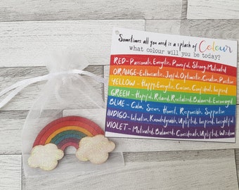Rainbow Anxiety Gift - Rainbow Mood Expressions - Pick Me Up Gift - Colour Therapy - Splash of Colour - Mood Booster - Positivity Aid