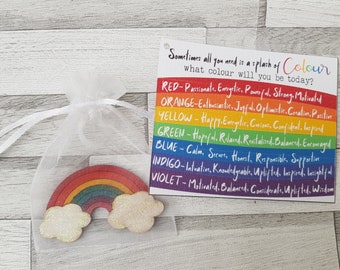 Regenbogen Angst Geschenk - Regenbogen Stimmungsausdrücke - Pick Me Up Geschenk - Farbtherapie - Farbtupfer - Stimmungsbooster - Positivität