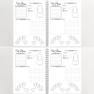 Nail Art Planning Book - Nail Technician Design Book - Beauty Salon Nail Design Planning Book - Custom Nail Design Planning Book