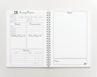 Sewing Planning Book - Fabric Crafts Maker Design Book - Handmade Design Planning Book for Sewers - Custom Sewing Design Planner - Organiser