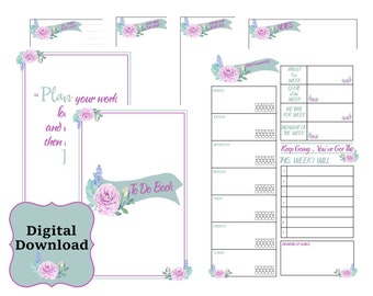 Digital To Do List Printable, A5 A4 Planner, Organisational Planner, To Do List,  Downloadable Planner, Business Planner, Home/Work Planner