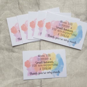 70 Bedankt voor je bestelkaarten - Bijsluiters - Bedankkaarten voor kleine bedrijven - Visitekaartjes - Offerte voor ondersteuning van kleine bedrijven
