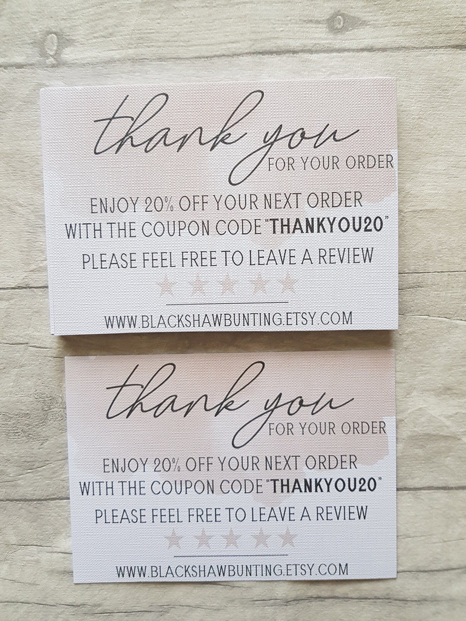 A6 Thank You for Your Order Postcards Small Business Thank Etsy UK