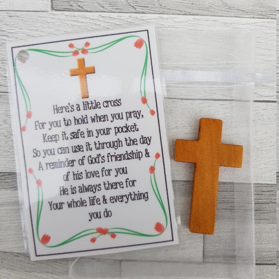 Cross My Heart Encouragement Gift, Cross My Heart Emotional Support, Wooden Cross Faith Based Gifts, Relieve Stress and Reduce Anxiety, Thank You