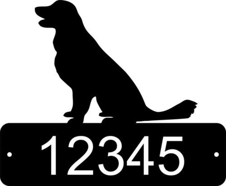 Custom Golden Retriever Home Address Sign Mail House Dog Etsy