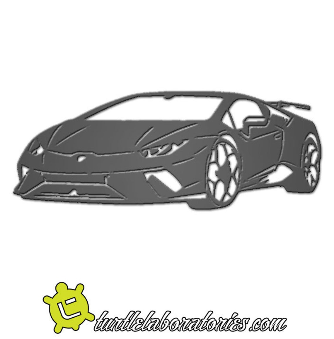 Huracan Silhouette Metal Wall Art Hanging Home Etsy