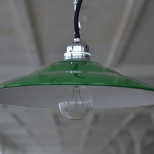 Emaille Lampe 28cm Industrial Factory Shade industriel EMAILLEE enamel Ceiling Lighting Fabriklampe