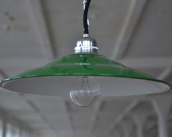 Industrial Factory 12" flat Shade enamel Ceiling Lighting lamp