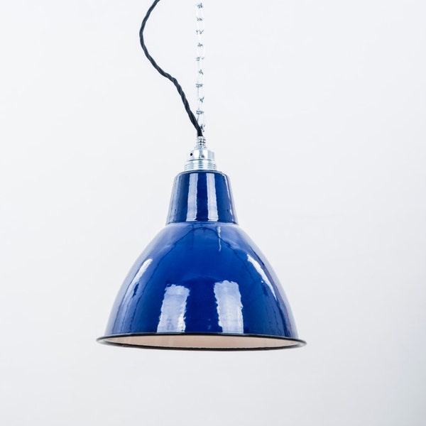 Emaille Lampe 25cm Industrial Factory Shade industriel EMAILLEE enamel Ceiling Lighting Fabriklampe