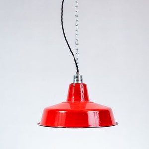 Factory lamp 31cm 12 enamel lamp Enamel red image 2