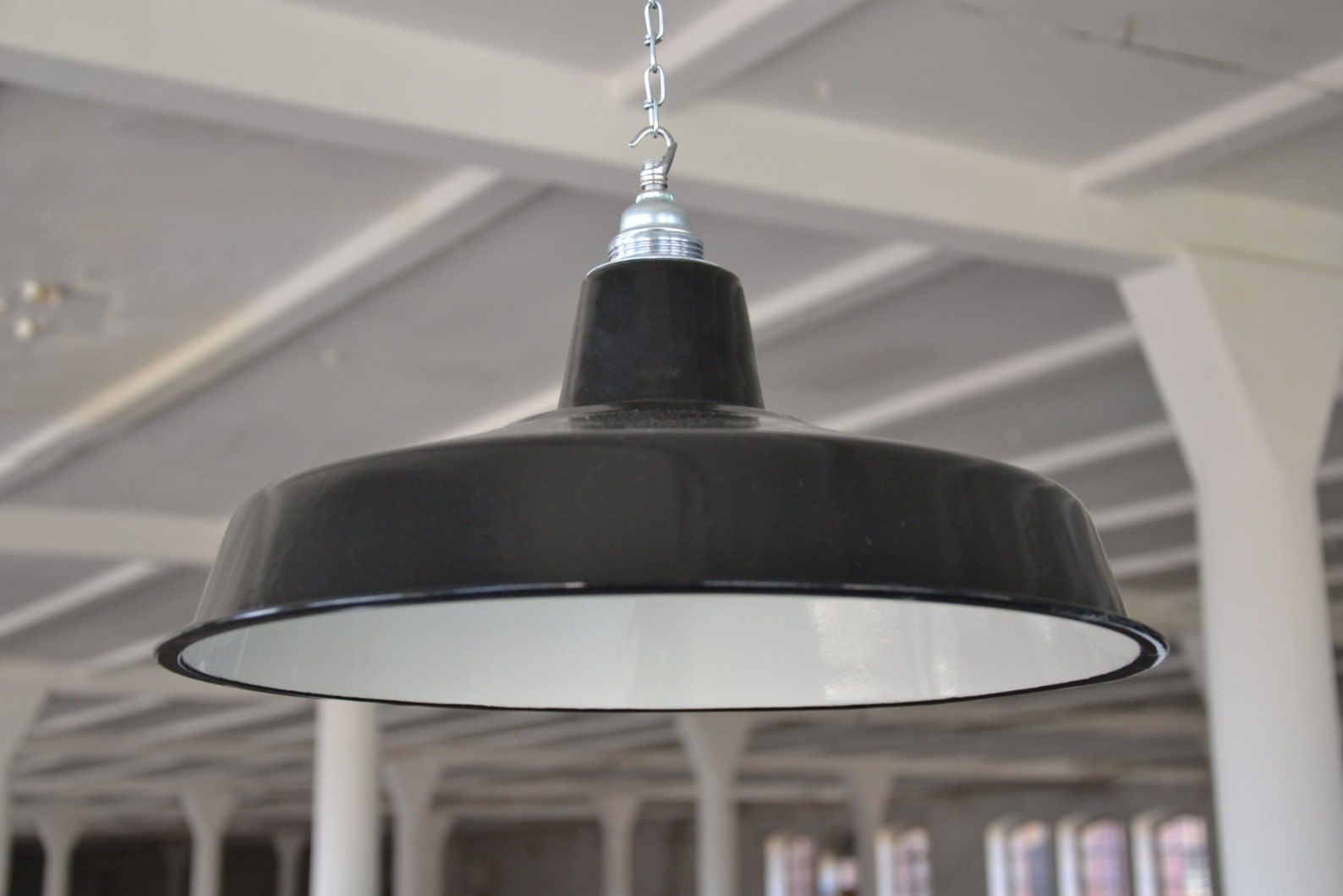 Industrial Factory Shade Enamel Ceiling Lighting Etsy New Zealand