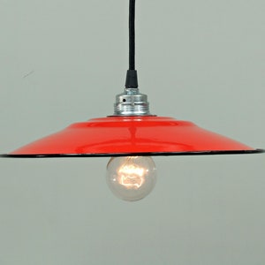 Fabriekslamp 28 cm emaille lamp Emaille rood