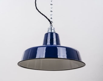 Factory Lamp 31cm 12" Enamel Lamp Enamel blue