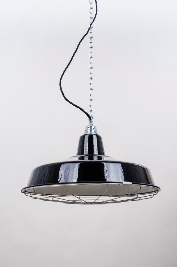 Industrial Factory Shade 16 Enamel Ceiling Lighting Lamp Etsy