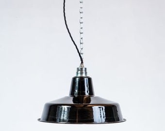 Factory Lamp 31cm Enamel Lamp Black