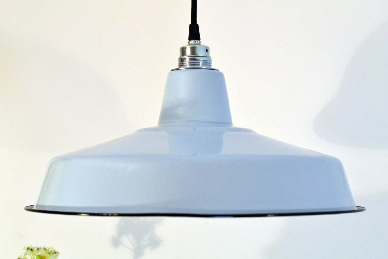Fabriklampe 25cm Blau Emaille Lampe Industrial Deckenlampe Lamp Shade
