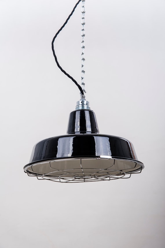 Große Fabriklampe Emaille-Leuchte Industrielampe Antik Vintage Ø48 cm 1A-Qualitä
