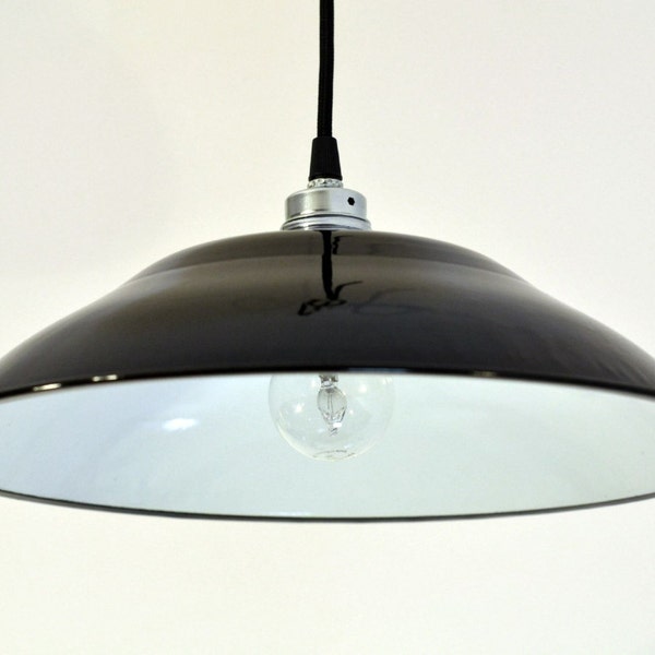 Emaille Lampe Industrial Factory Shade industriel EMAILLEE enamel Ceiling Lighting Fabriklampe industrielle lampenschirm