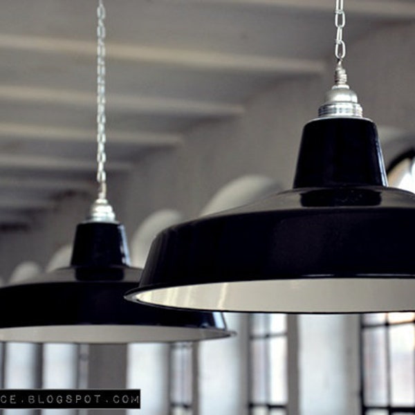 Factory Lamp 41cm 16,1" Enamel Lamp Black
