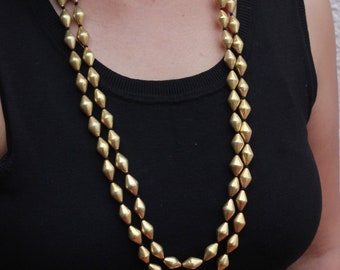 Gold Plated Silver Dholki Necklace: Indian Jaipur Jewelry