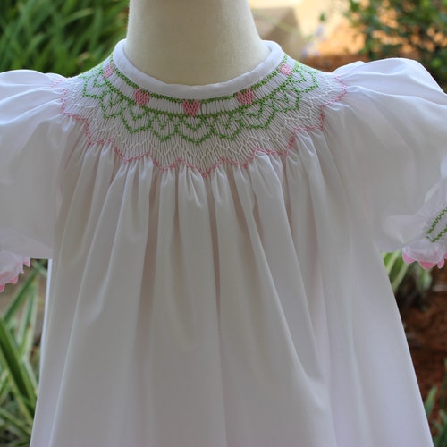 Mary Poppins Hand Smocked Girls Bishop Dress and Pants Set Outfit Size 8