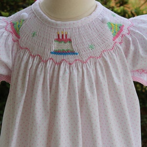 Smocked Birthday Bishop Dress| 1st Birthday|Special Occasion|Custom Birthday Smocked Bishop