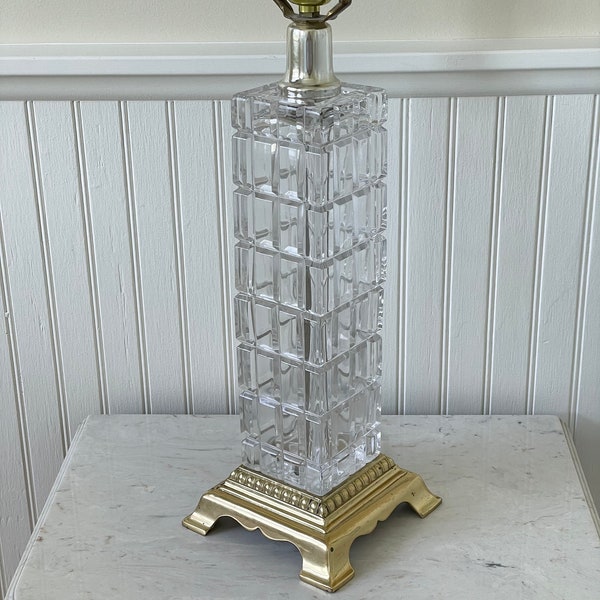 Glass Block Lamp Etsy