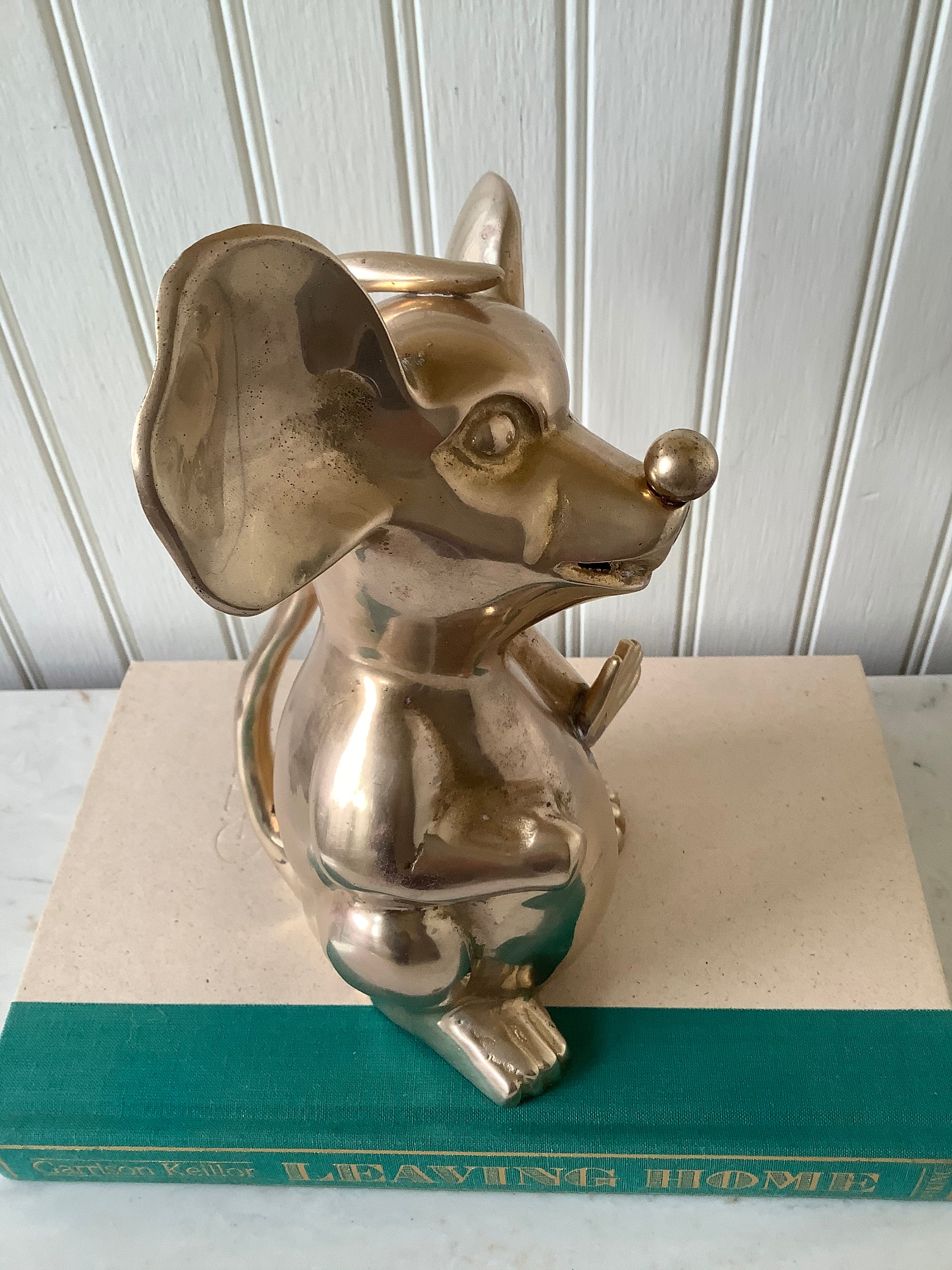 Vintage Large Brass Mouse Statue Brass Mouse/Rat Charles Etsy
