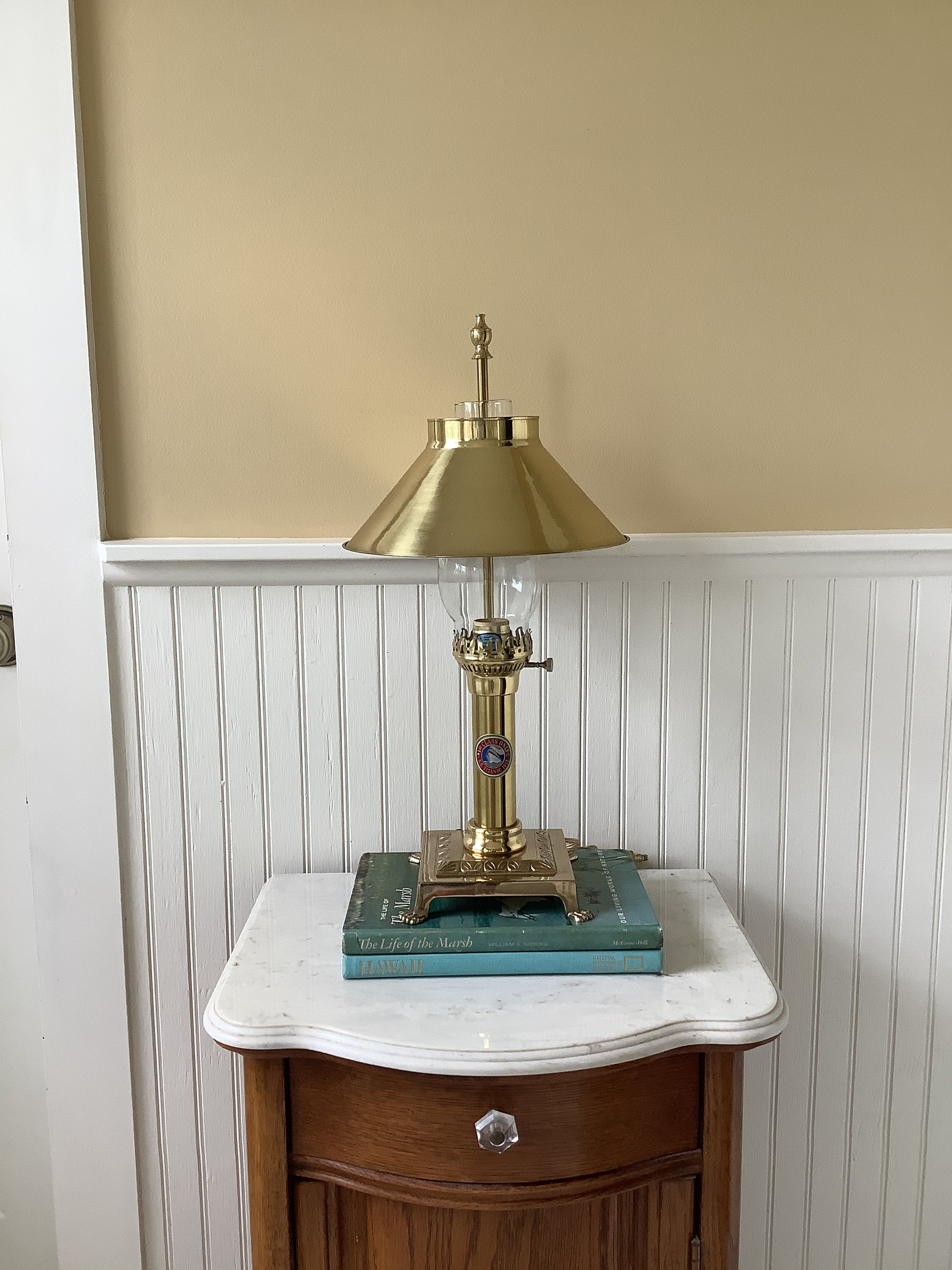 Vintage Brass Desk Lamp, 1st Class Only S.S. Titanic 1912