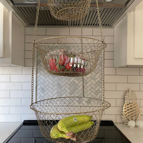 Fruit Basket Hanging Etsy