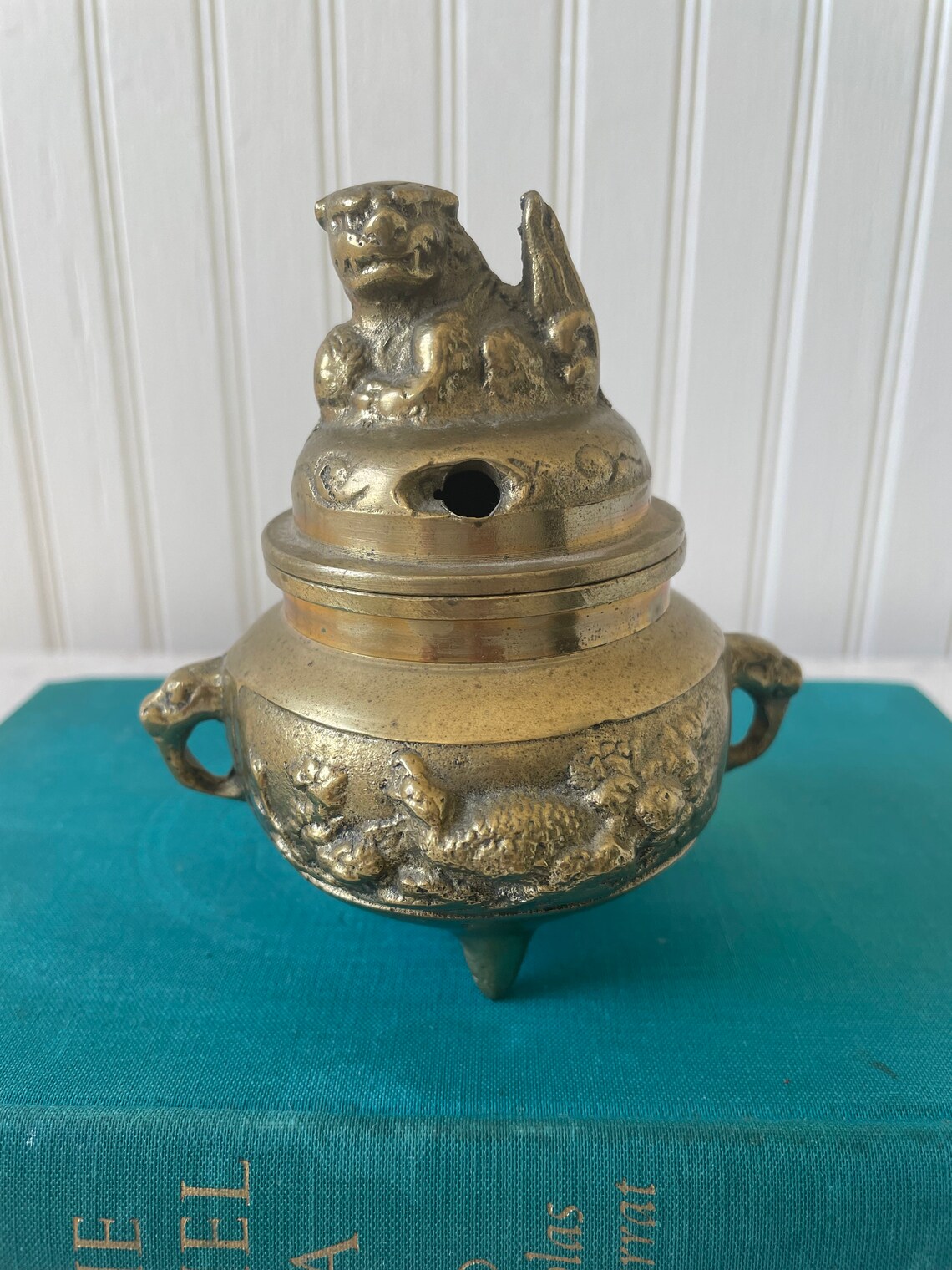 Vintage Brass Foo Dog Incense Burner Small Incense Burner Etsy