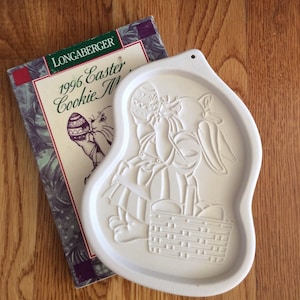 Vintage 1996 Longaberger Cookie Mold, Easter, Rabbit, New Vintage Stock, Spring Decor, Cottage, Farmhouse, French Country, Kitchen Decor