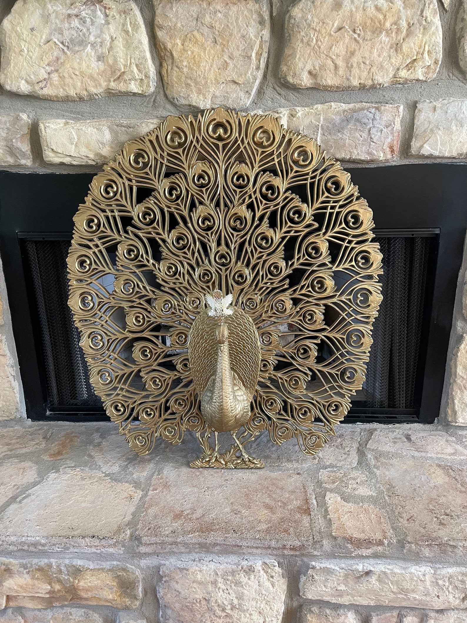 Vintage Burwood Peacock Wall Hanging