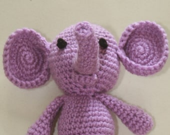 Crochet Amigurumi Purple Elephant