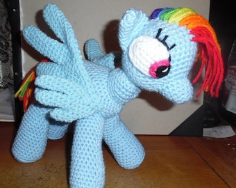 Crochet My Little Pony Inspired Rainbow Dash Jouet en peluche