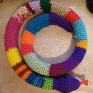 Crochet Hiss the Snake Stuffed Toy Amigurumi