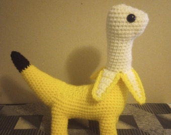 Crochet Bananasaurus Stuffed Toy