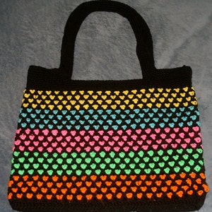 Custom Made Multi Color Crochet Market Bag