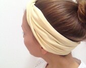 Sample Sale! Organic Cotton Headwrap in Soft Chamomile Yellow, Eco-Friendly Headband Accessory, Naturally Dyed