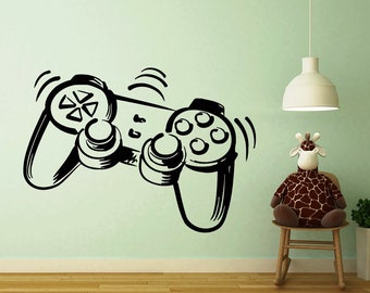 Gioco parete decalcomanie Joystick Decal gioco Vinyl Sticker Home Decor gioco Playstation Art Design ragazzo camera sala giochi Chu1169