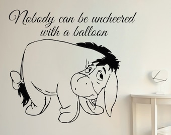 Winnie il Pooh parete Nursery Decor arte citazione bebè camera Vinyl Sticker Home Decor Eeyore murale murales MS323