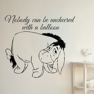 Winnie the Pooh Wall Nursery Decor Art Quote Baby Room Vinyl Sticker Home Decor Mural Eeyore Murals MS323