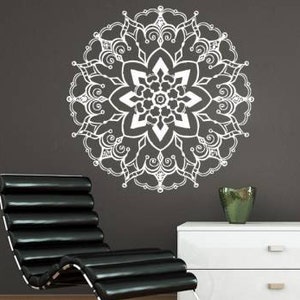 Mandala Wall Decals Boho Yoga Sticker Namaste Indian Vinyl Bohemian ...