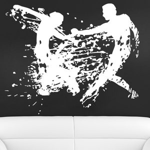 Calcomanías de pared bailando bailarina chica hombre calcomanía vinilo pegatina dormitorio decoración arte mutal habitación decoración Gymnasium Dance Studio MS595